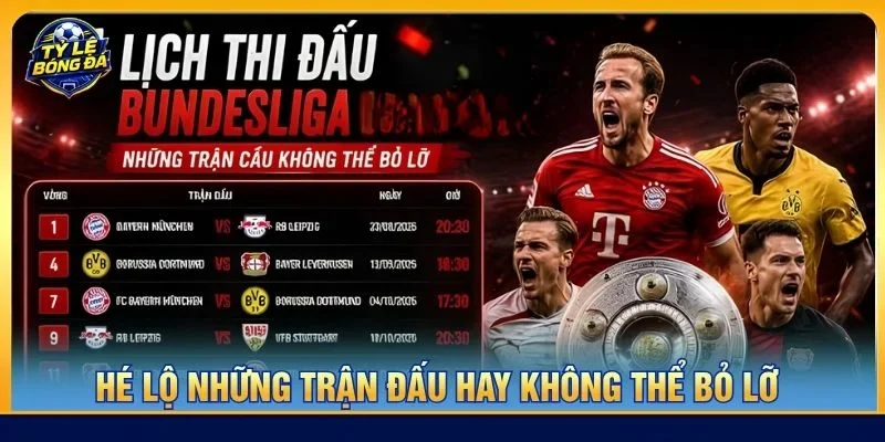 Hé lộ những trận đấu hay không thể bỏ lỡ tại Bundesliga 2026/2027