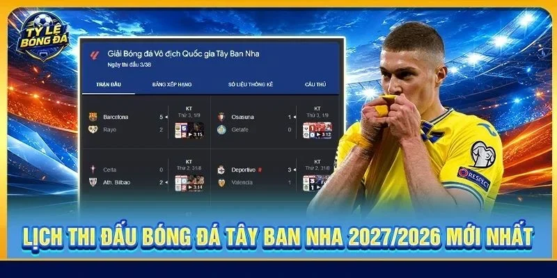 Lịch Thi Đấu Bóng Đá Tây Ban Nha 2026/2027 Mới Nhất│24/7 